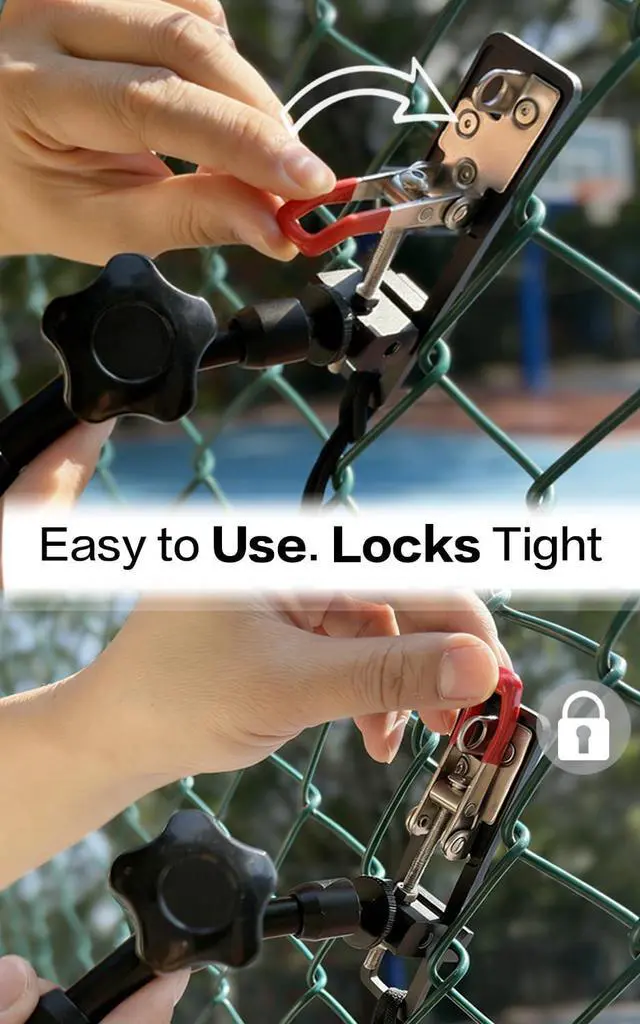 Alt view image 3 of 6 - Fence Mount for Mevo Start and iPhone - Adjustable Fence Clip Mount Holder with Three 1/4 inch Camera Mounting Points, Quick Setup Game Changer Mounting Kit for Baseball/Softball Games