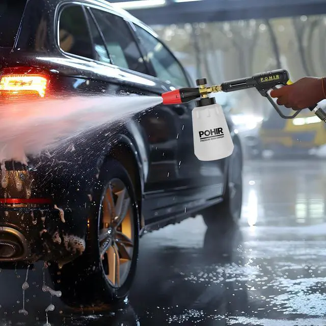 Alt view image 7 of 7 - Pressure Washer Gun with Foam Cannon & 50ft Power Washer Hose, 3600PSI Pressure Washing Kit with 15" Extension Wand & 7 Nozzle Tips, 3/8'' Quick Connector & M22 15mm/14mm Fittings