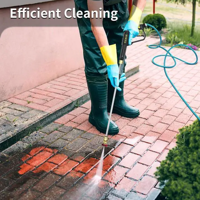 Alt view image 6 of 7 - 3600PSI Pressure Washer Gun and Hose 50ft, Power Washer Hose Gun 15 in Extension Wand Accessories Replacement Parts Kit with Nozzle Tips and 3/8'' QC Set Suitable for Home and Outdoor Cleaning