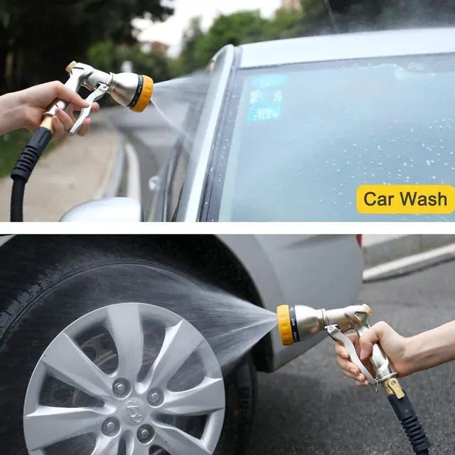 Alt view image 6 of 7 - Garden Hose Nozzle Sprayer, 100% Heavy Duty Metal Water Hose Sprayer with 7 Spray Patterns, High Pressure Spray Nozzle for Watering Plants & Lawns, Washing Cars & Pets