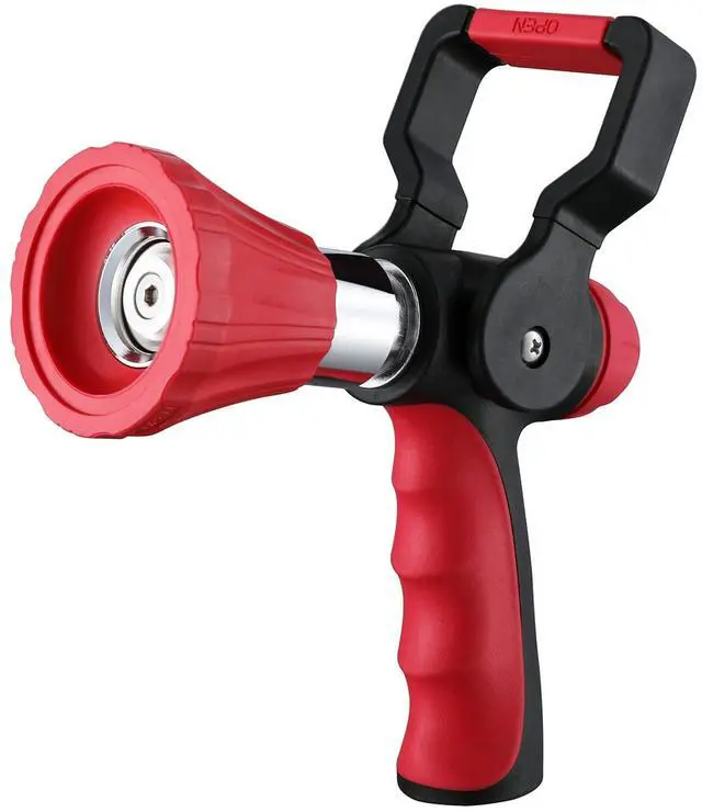 Main image of High Pressure Fireman's Spray Nozzle, Heavy Duty Metal Garden Hose Nozzle with Lever Handle and Slip Ergonomic Grip, Adjustable Water Nozzle for Watering Lawn and Garden, Washing Car & Pet