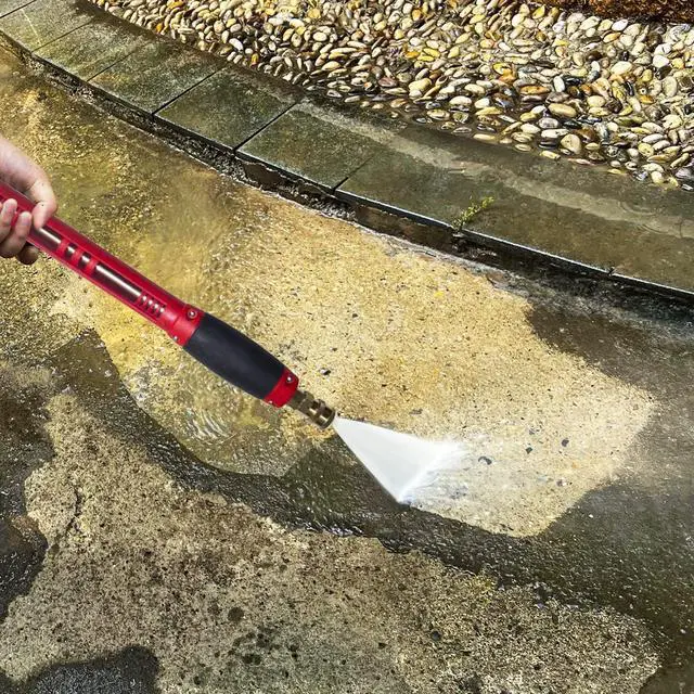 Alt view image 7 of 7 - Pressure Washer Gun, Red High Power Washer Gun with Replacement Wand Extension, 5 Nozzle Tips, M22 Fittings, 40 Inch, 5000 PSI