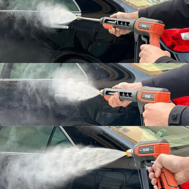 Alt view image 5 of 7 - Pressure Washer Gun Kit, 5000PSI Power Washer Handle Gun with Replacement Wand Extension, High Pressure Spray Gun with 5 Nozzle Tips, M22 Fitting, 1/4" Quick Connect Female