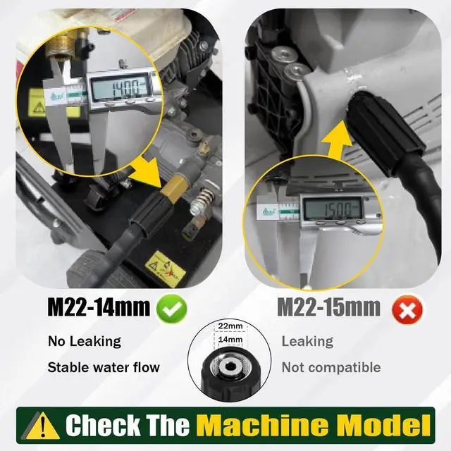 Alt view image 2 of 7 - Pressure Washer Hose 100FT for Power Washer, 5800 PSI Kink Resistant Pressure Washing Extension Hose, 1/4" Power Washer Hose Replacement (M22-14mm) with 3/8" Quick Connector, Green