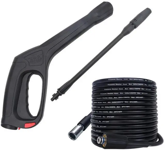 Main image of High Pressure Water Spray Gun Wand Nozzle & 32FT Hose, Replacement Pressure Washer Gun Compatible with Portland Pulsar Husky Powerwasher TaskForce TaskMaster ShopForce Electric Pressure Washers