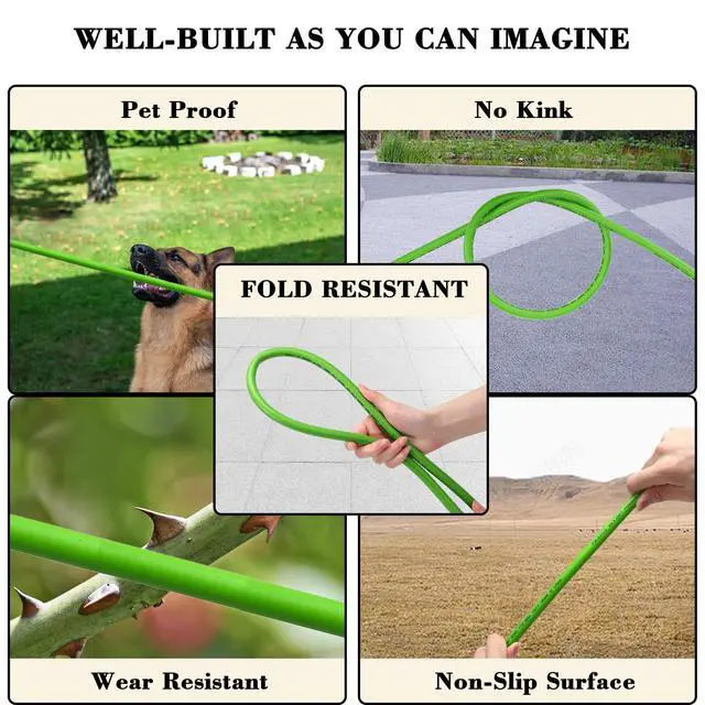 Alt view image 3 of 7 - Pressure Washer Hose for Power Washer 3600 PSI High Pressure Replacement Hose 1/4" x 25 FT Flexible Power Washing Extension Hose Compatible with M22 Fittings