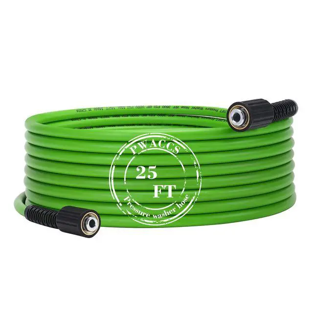 Alt view image 7 of 7 - Pressure Washer Hose for Power Washer 3600 PSI High Pressure Replacement Hose 1/4" x 25 FT Flexible Power Washing Extension Hose Compatible with M22 Fittings
