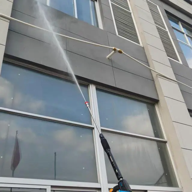 Alt view image 7 of 7 - Adjustable High Power Pressure Washer Gun with Swivel,with 2 Extension Wand 5 Nozzle10 O-Rings Thread Adapter 5000 PSI For Pressure Washer