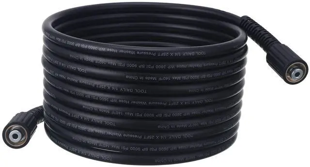 Main image of High Pressure Washer Hose, 25 FT X 1/4 Inch, 3600 PSI, M22 14mm, Replacement Power Washer Hose for Most Brands