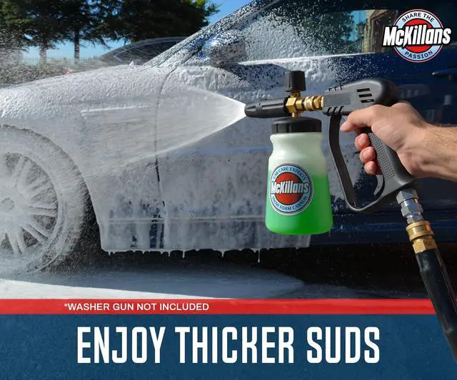 Alt view image 6 of 7 - Foam Cannon for Pressure Washer (Wide Mouth) - Car Wash Snow Foam Cannon Lance Pressure Washer Soap Dispenser for Car Washing with Adjustable Thick Foam + 1/4 Quick Connector