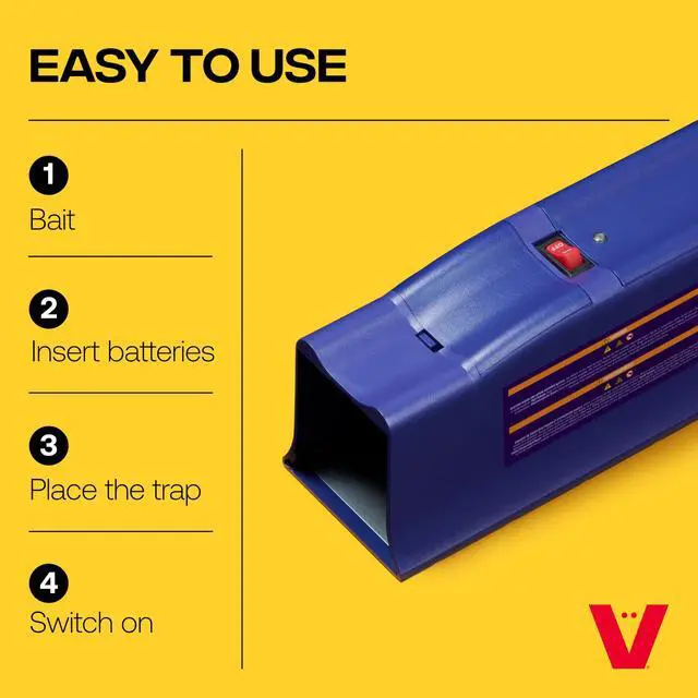 Alt view image 7 of 7 - Rat Zapper Classic Indoor Electronic Mouse and Rat Trap - 1 Electric Trap - RZC001-4 - Kill Up To 20 Rats - Easy to Use - LED Light Catch Alerts - Humanely Kill Mice and Rats - No See, No Touch