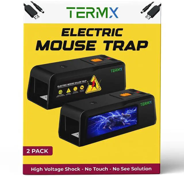 Main image of Upgraded Humane Electric Mouse Trap Zapper, Large Electric Rat Trap No Touch Solution, Reusable Rodent Control for Home with High Voltage Instant Kill for Mouse Rats Mice Squirrels Gopher etc