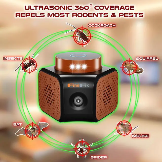 Alt view image 6 of 7 - 360 Plug in Mouse Deterrent Ultrasonic Pest Repeller 4-Modes Best Thing to get rid of mice Repellent Indoor Mouseblocker for House Attic Garage Warehouse Rvs repelente ultrasonico de plagas