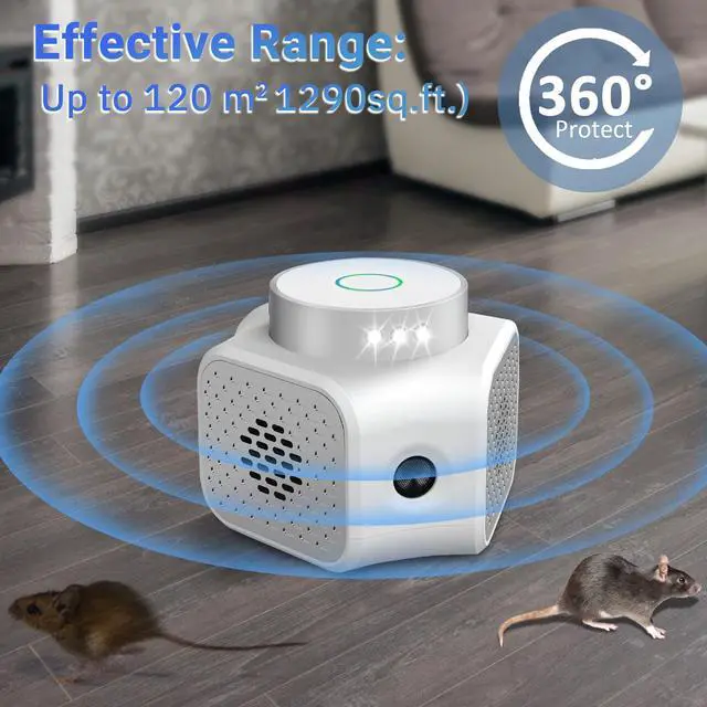 Alt view image 2 of 7 - Rodent Repellent Ultrasonic Plug in - Squirrel Deterrent, Mouse Deterrents That Work, Rodent Repellent Indoor - Squirrel Repellent for Attic Garage RV - Rat Repellent Ultrasonic - UR02