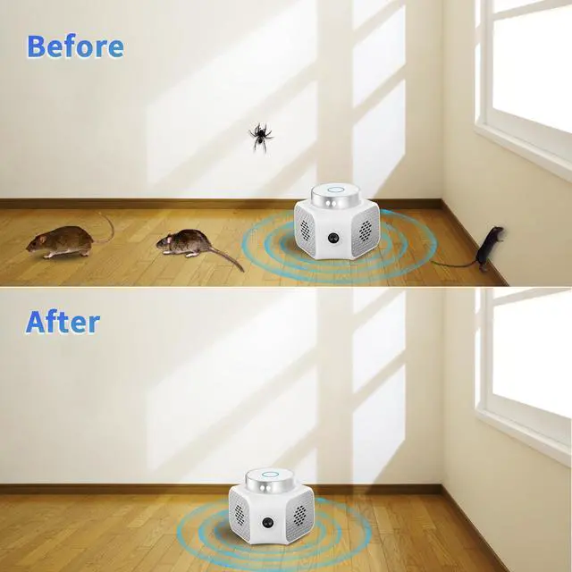 Alt view image 7 of 7 - Rodent Repellent Ultrasonic Plug in - Squirrel Deterrent, Mouse Deterrents That Work, Rodent Repellent Indoor - Squirrel Repellent for Attic Garage RV - Rat Repellent Ultrasonic - UR02