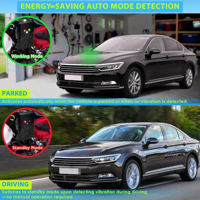 Alt view image 4 of 7 - Ultrasonic Rodent Repellent for Car Engine Battery Powered Under Hood Mouse Repeller with Flashing Strobe Light, Keeps Rats and Mice Away from Vehicle, Automobile, Truck, Garage, Attic, Barn, Shed