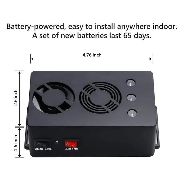 Alt view image 2 of 7 - Rodent Repellent Battery Operated Ultrasonic Mouse Repeller for Car Engines Squirrel Pest Repeller Under Hood Mice Deterrent for House Garage Attic Indoor 2 Pack