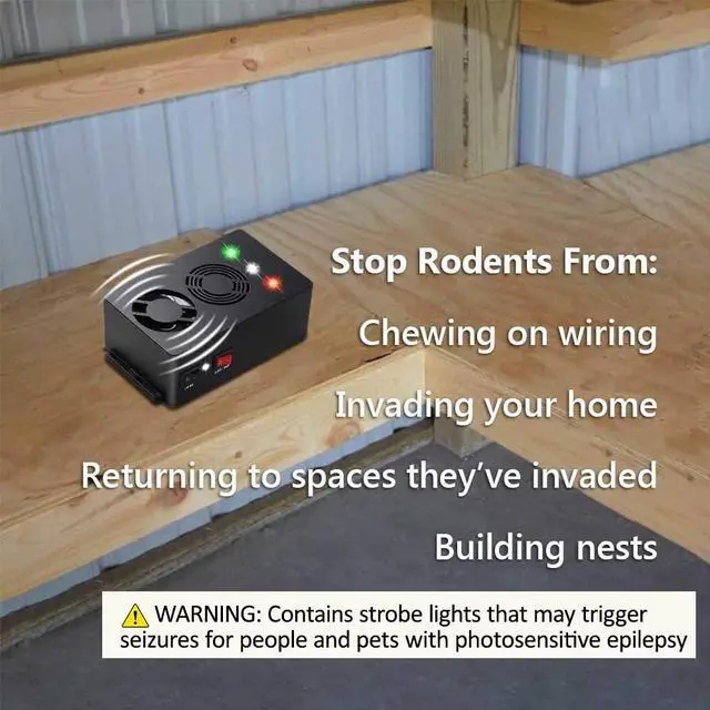 Alt view image 5 of 7 - Rodent Repellent Battery Operated Ultrasonic Mouse Repeller for Car Engines Squirrel Pest Repeller Under Hood Mice Deterrent for House Garage Attic Indoor 2 Pack