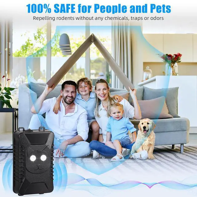 Alt view image 6 of 7 - Ultrasonic Rat Repellent for Car Rodent Repellent Plug-in Rat Deterrent for Car Engines Battery Operated Rodent Deterrent Under Hood Keep Mice Rat Squirrel Out of Attic, Garage, Barn,Indoor,4 Pack