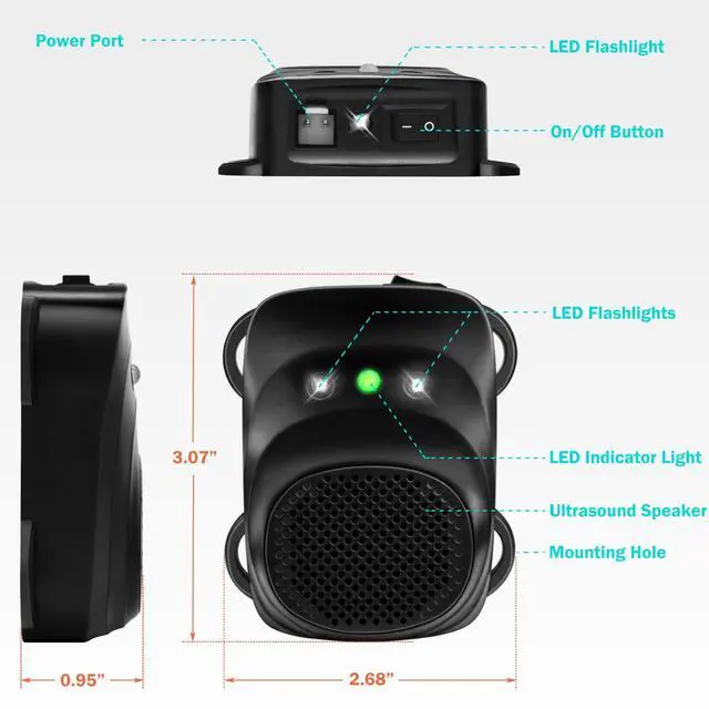 Alt view image 2 of 7 - 2 Pack Under Hood Animal Repeller Car Rat Repeller Rodent Repeller Ultrasonic Mouse Deterrent for 12V Vehicle Get Rid of Mice in Car Engine