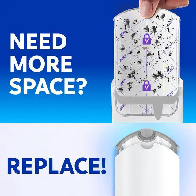 Alt view image 7 of 7 - Flying Insect Trap Official Refill Cartridges - Fits Both Zevo Trap & MAX Indoor Fly Trap - Authentic Trap+Lock Technology to Catch Gnats, House & Fruit Flies (8 Official Refill Cartridges)