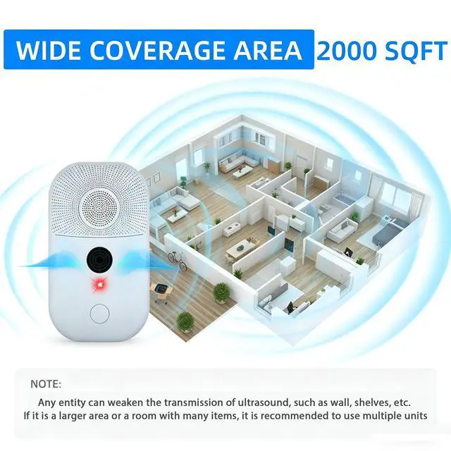 Alt view image 7 of 7 - 2026 Upgraded 4 Pack Ultrasonic Bat Repellent for Attic,Plug in Bat Deterrent System for Indoor & Outdoor Use,Safe Bat Repellent Deterrent Devices to Keep Bats Away from Home,Human & Pet Friendly