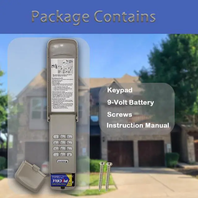 Alt view image 5 of 7 - Garage Door Opener Keypad for Liftmaster/Chamberlain/Craftsman Openers, Replace G940EV-P2, 878MAX, 877MAX, 877LM, 377LM, 977LM, Wireless Keyless Keypad