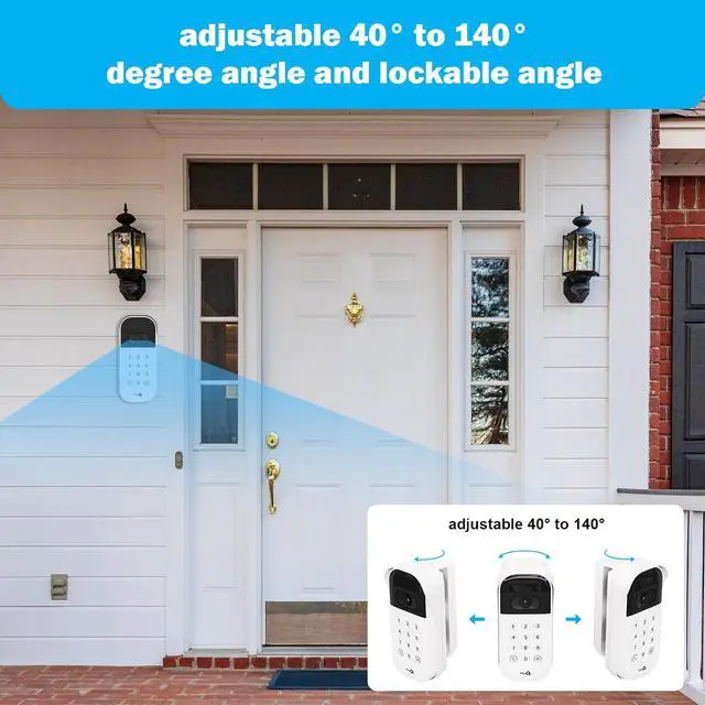 Alt view image 4 of 6 - 20ft Power Adapter Kit for myQ Smart Garage Video Keypad,Angle Adjustable(40 to 140) Degree Mounting Bracket for myQ, (2-in-1) Mount and Power Cable,Easy to Install