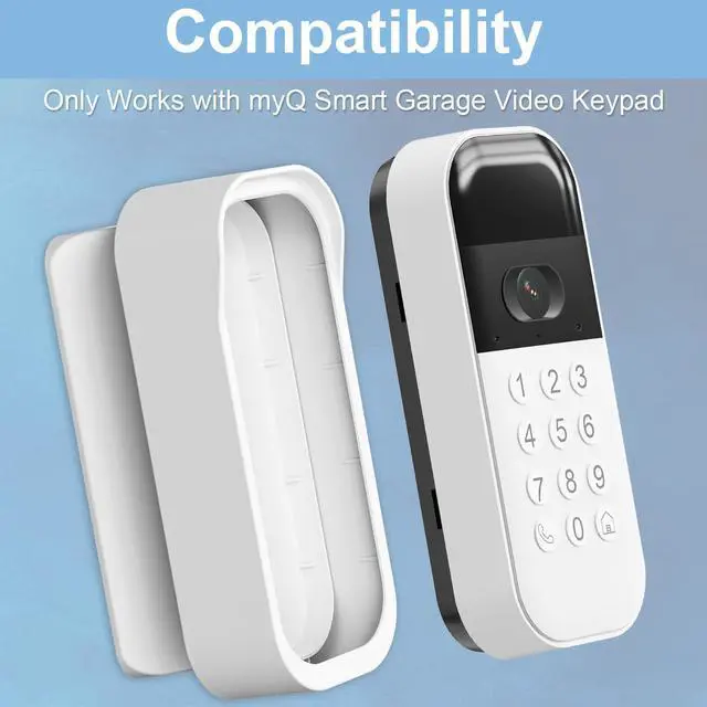 Alt view image 2 of 7 - Swivel Mount for myQ Smart Garage Video Keypad, Angled Adjustable 40 to 140 Degrees Corner Mounting for myQ Garage Door Opener Easy to Install Reduce Blind Spot (Video Keypad is NOT Included)