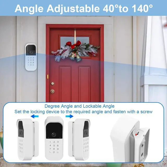 Alt view image 3 of 7 - Swivel Mount for myQ Smart Garage Video Keypad, Angled Adjustable 40 to 140 Degrees Corner Mounting for myQ Garage Door Opener Easy to Install Reduce Blind Spot (Video Keypad is NOT Included)