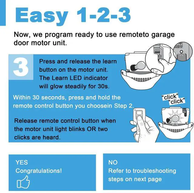 Alt view image 5 of 7 - Garage Door Opener Keypad with 2 Garage Door Opener Remote for Liftmaster Chamberlain Craftsman Remote Keypad Replacement 877MAX 893LM 893Max 971LM 371LM, Purple Yellow Red Orange Learn Button