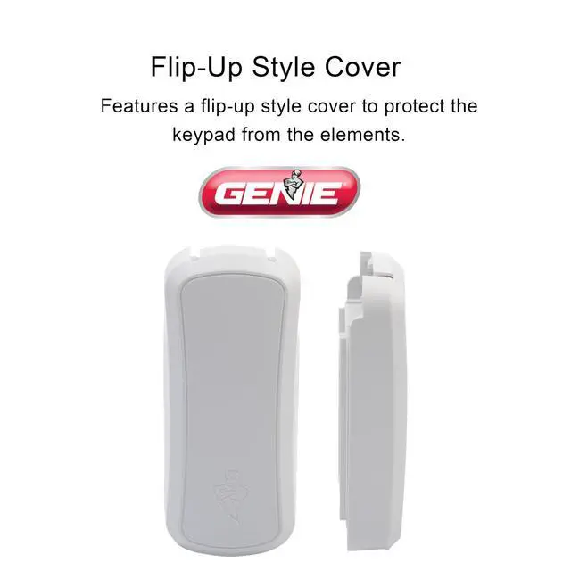 Alt view image 5 of 7 - Garage Door Opener Wireless Keyless Keypad - Safe & Secure Access - Compatible with All Genie Intellicode Garage Door Openers - Easy Entry into the Garage With a PIN - Model GK-R, White