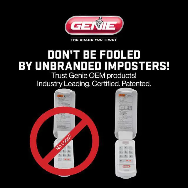 Alt view image 6 of 7 - Garage Door Opener Wireless Keyless Keypad - Safe & Secure Access - Compatible with All Genie Intellicode Garage Door Openers - Easy Entry into the Garage With a PIN - Model GK-R, White