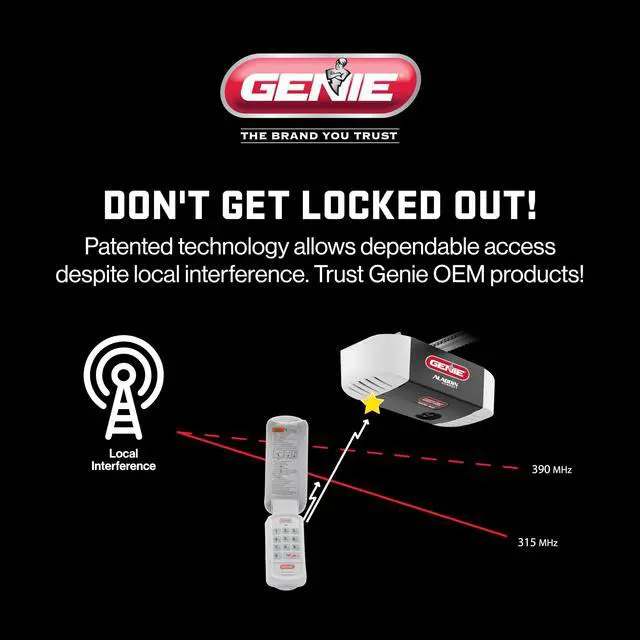 Alt view image 7 of 7 - Garage Door Opener Wireless Keyless Keypad - Safe & Secure Access - Compatible with All Genie Intellicode Garage Door Openers - Easy Entry into the Garage With a PIN - Model GK-R, White