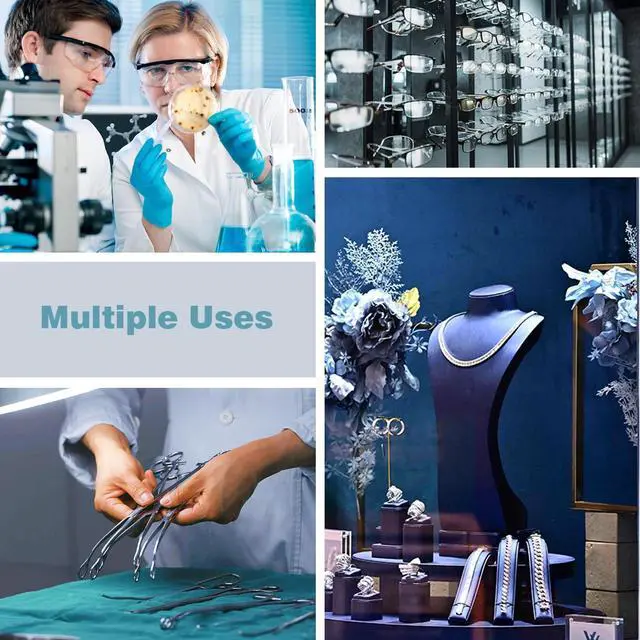 Alt view image 4 of 7 - Ultrasonic Jewelry Cleaner Retainer Rings Dentures 23OZ (680ML) 360° Deep Cleaning 45KHz Professional Ultrasonic Glasses Cleaner with 5 Digital Timer and Watches Stand 304 Stainless Steel Tank