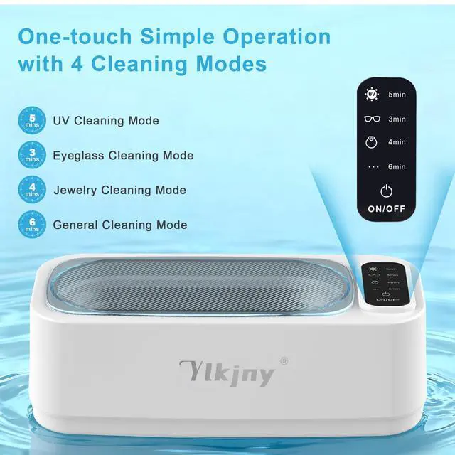 Alt view image 2 of 7 - Ultrasonic Jewelry Cleaner, 55KHz 400ml Ultrasonic Cleaner with 4 Cleaning Modes & LED Light, Ideal for Jewelry Cleaner, Eyeglasses, Rings, Retainers, Silverware, Watches and Small Valuables