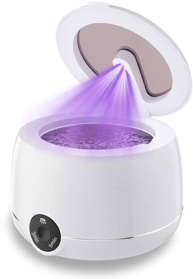 Main image of Ultrasonic Retainer Cleaner, Retainer Cleaner Machine for Dentures & Invisalign, 45kHz UV Dental Cleaner Removes Stains & Buildup, 3 Modes, 200ml for Aligners, Mouth Guards