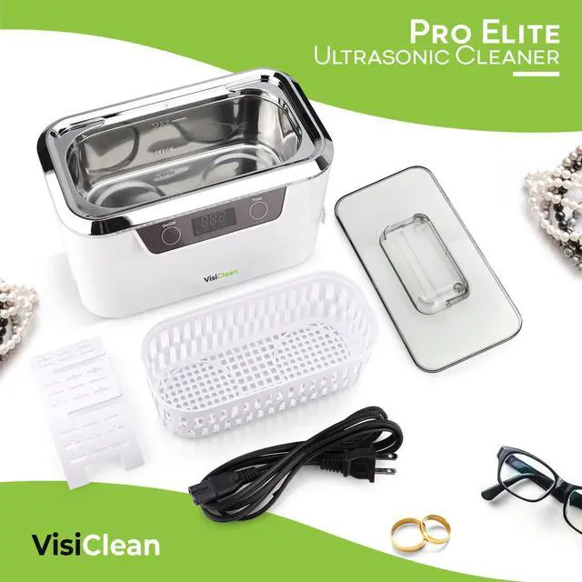 Alt view image 3 of 7 - Ultrasonic Cleaner, Professional Ultrasonic Jewelry Cleaner for Diamond Ring, Silver, Gold, Earrings, Necklaces, Glasses, Denture, Retainer, Cpap, Coins, Mouthguard, Razors
