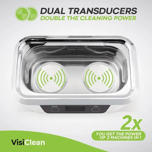 Alt view image 6 of 7 - Ultrasonic Cleaner, Professional Ultrasonic Jewelry Cleaner for Diamond Ring, Silver, Gold, Earrings, Necklaces, Glasses, Denture, Retainer, Cpap, Coins, Mouthguard, Razors