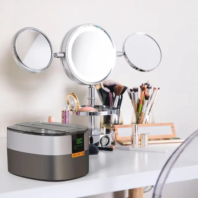 Alt view image 7 of 7 - Ultrasonic Jewelry Cleaning Machine, 750ml Sonic Cleaner with Digital Timer for Eyeglasses, RingsSilver Cleaner Solution for Gifts