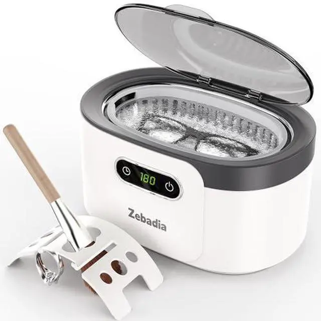 Main image of 600ml Ultrasonic Jewelry Cleaner, Digital Timer, Deep Sonic Cleaning for Eyeglasses, Rings, Silver, Coins & Makeup Brushes