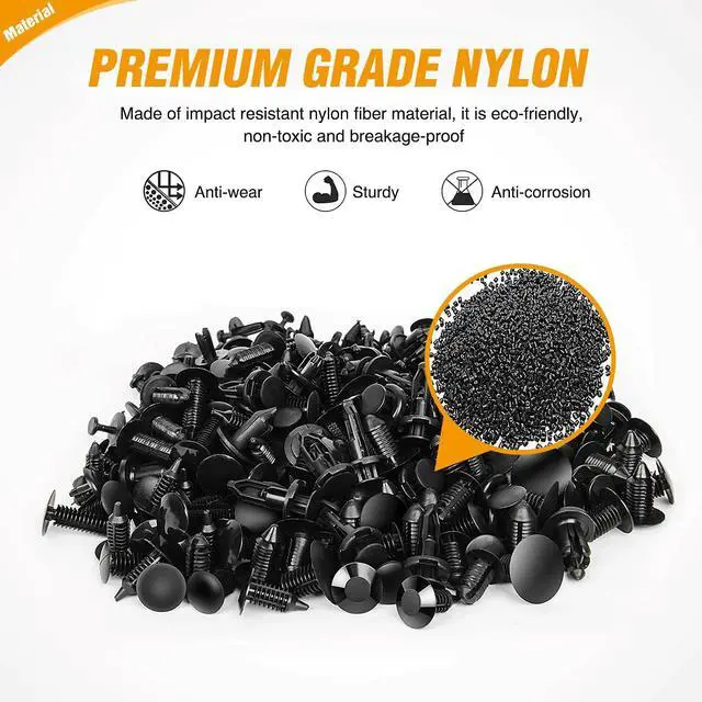 Alt view image 5 of 7 - 240PCS Bumper Retainer Clips Car Plastic Rivets Fasteners Push Retainer Kit 12 Popular Sizes Auto Push Pin Rivets Set -Door Trim Panel Fender Clips for GM Ford Toyota Honda Chrysler