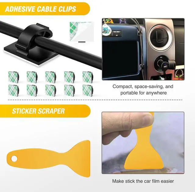 Alt view image 6 of 7 - 88Pcs Trim Removal Tool, Auto Push Pin Bumper Retainer Clip Set Fastener Terminal Remover Tool Adhesive Cable Clips Removal Kit Car Panel Radio Removal Auto Clip Pliers, Yellow