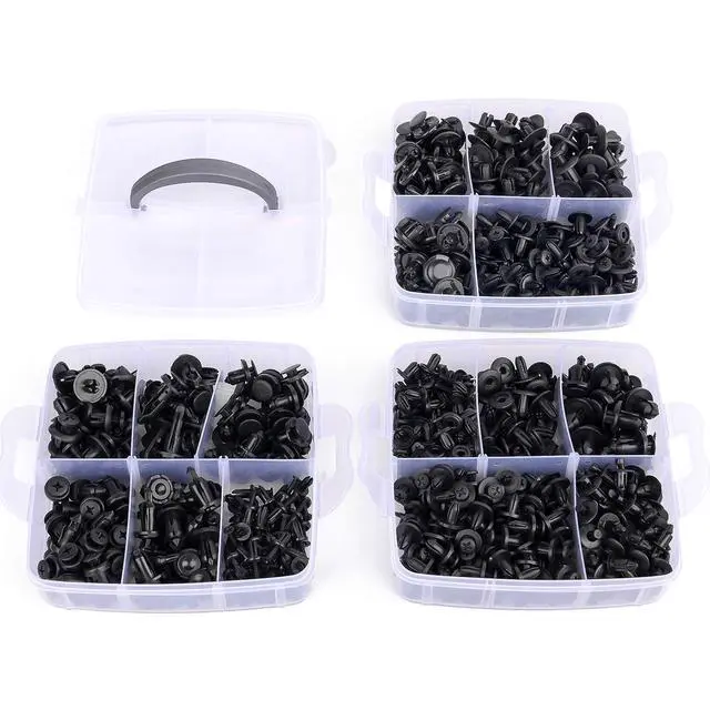 Alt view image 6 of 7 - 635Pcs Car Push Retainer Clips & Auto Fasteners Assortment -16 Most Popular Sizes Nylon Bumper Fender Rivets with 10 Cable Ties and Fasteners Remover for Toyota GM Ford Honda Acura Chrysler
