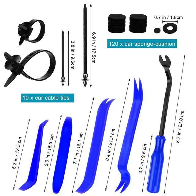 Alt view image 3 of 7 - 1365Pcs Car Push Retainer Clips Body Clips Plastic Fasteners Kit Fender Rivet Clips 44 Most Popular Sizes Nylon Auto Push Pin Rivets Set for Toyota GM Ford Honda Acura Chrysler,Blue