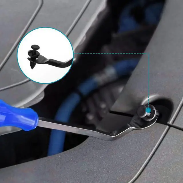 Alt view image 4 of 7 - 1365Pcs Car Push Retainer Clips Body Clips Plastic Fasteners Kit Fender Rivet Clips 44 Most Popular Sizes Nylon Auto Push Pin Rivets Set for Toyota GM Ford Honda Acura Chrysler,Blue