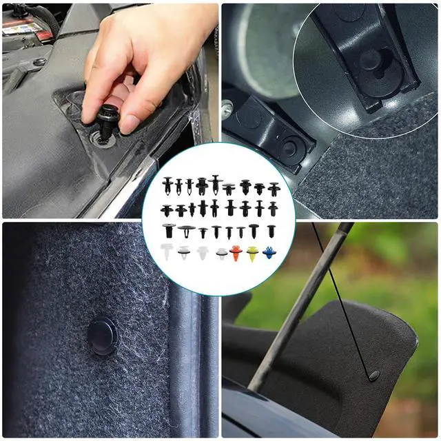 Alt view image 6 of 7 - 1365Pcs Car Push Retainer Clips Body Clips Plastic Fasteners Kit Fender Rivet Clips 44 Most Popular Sizes Nylon Auto Push Pin Rivets Set for Toyota GM Ford Honda Acura Chrysler,Blue