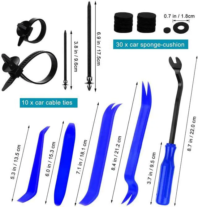 Alt view image 3 of 7 - 835 PCS Car Push Retainer Clips and Plastic Fasteners Kit - 24 Sizes Nylon Bumper Fender Clips Plastic Rivets with Fasteners Removal Tool for Toyota GM Ford Honda Acura Chrysler Blue