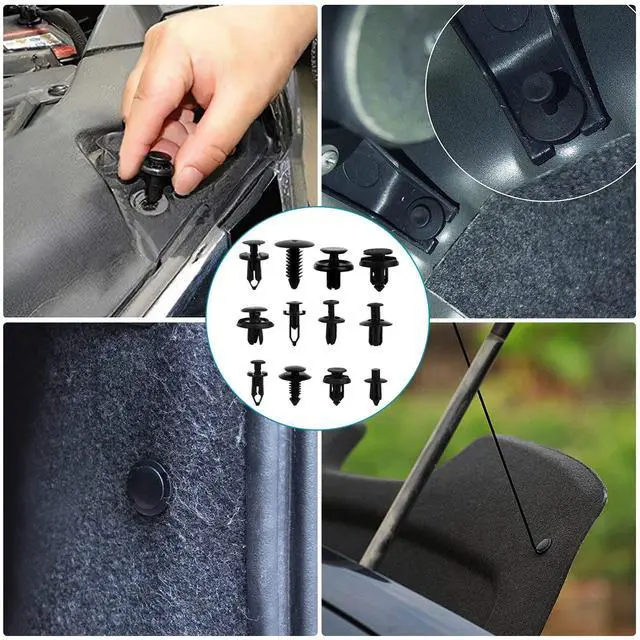 Alt view image 6 of 7 - 835 PCS Car Push Retainer Clips and Plastic Fasteners Kit - 24 Sizes Nylon Bumper Fender Clips Plastic Rivets with Fasteners Removal Tool for Toyota GM Ford Honda Acura Chrysler Blue