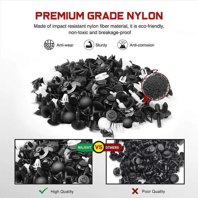 Alt view image 3 of 7 - 415 Pcs Car Retainer Clips & Fastener Remover - 18 Most Popular Sizes Auto Push Pin Rivets Set -Door Trim Panel Compatible with GM Ford Toyota Honda Chrysler(CL-19)